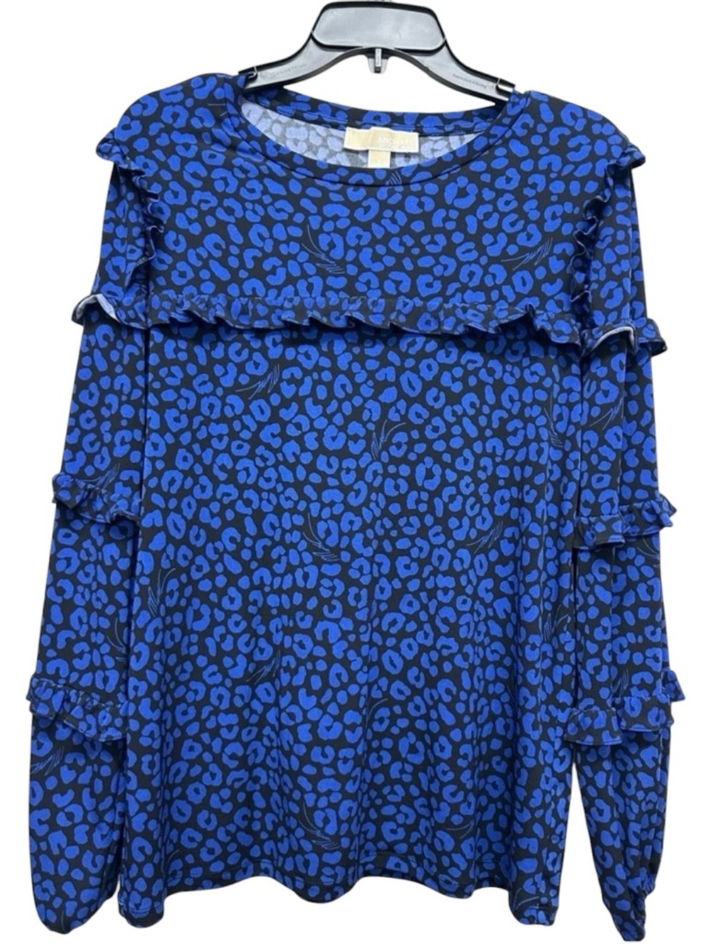 Michael Kors Women's Knit Top Size S Long Sleeve Multi Colored Blouse Shirt